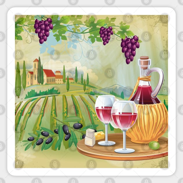 Wine and winery #5 Sticker by GreekTavern